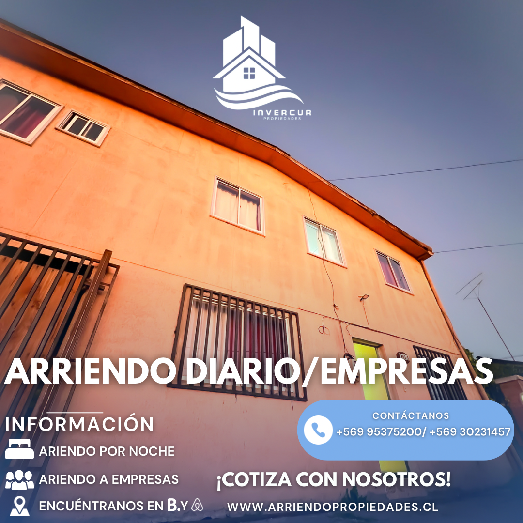Arriendo diario y para empresas Residencial Rosario, Curicó